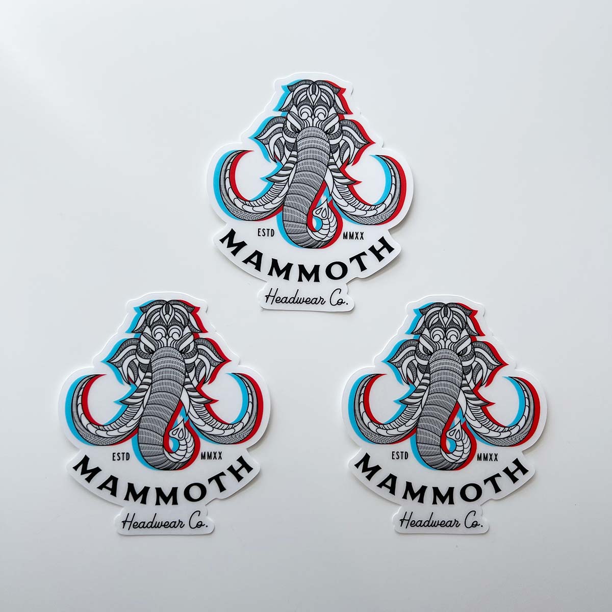 Mammoth Headwear Co. Graphic Stickers - 3D