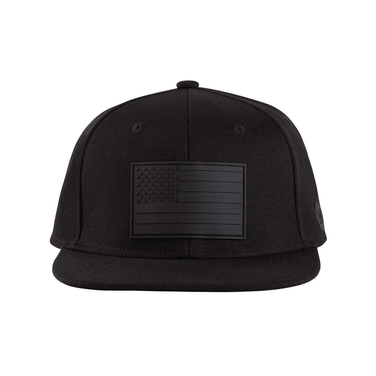 Black Classic Snapback XXL American Flag Hat - Front View