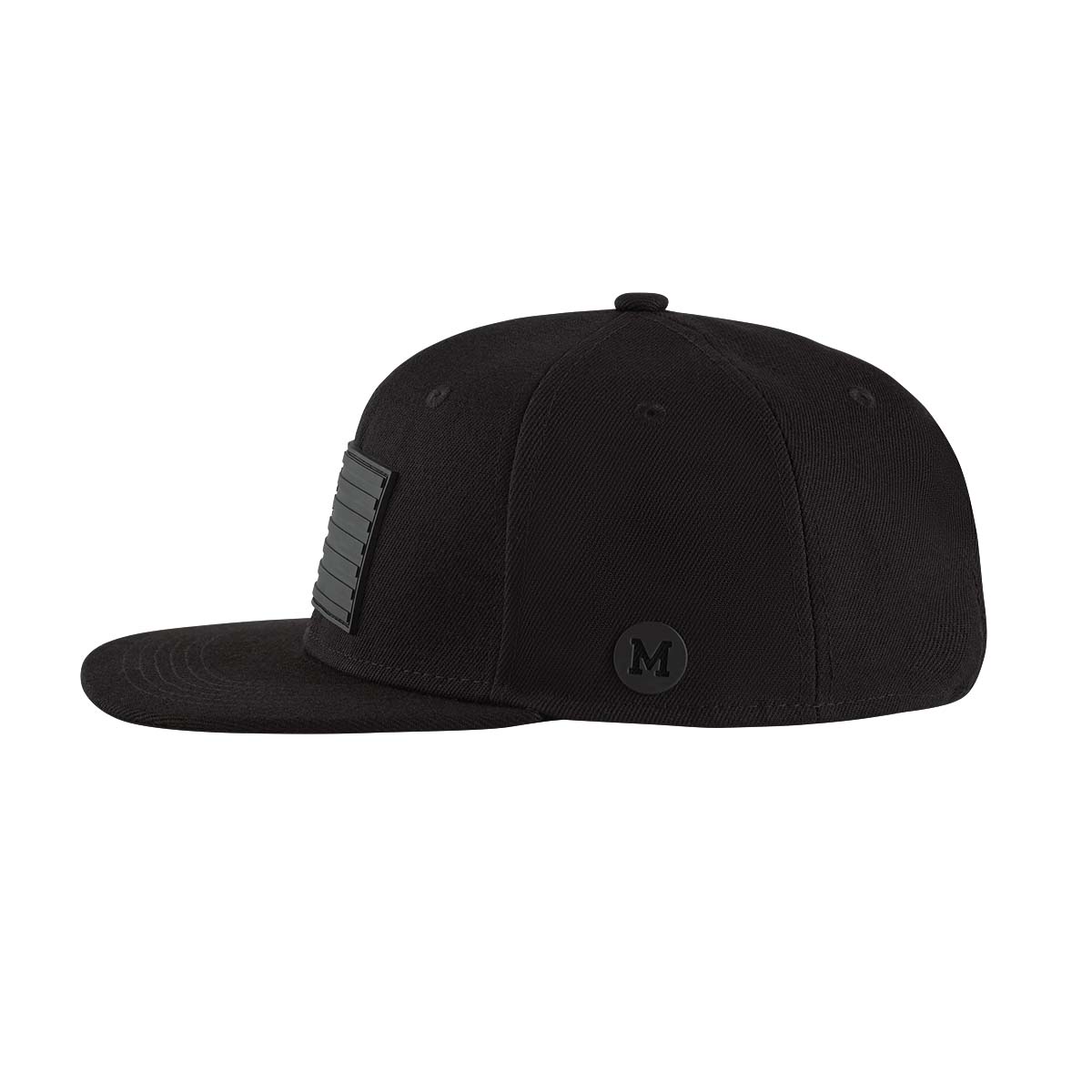 Black Classic Snapback XXL American Flag Hat - Side View