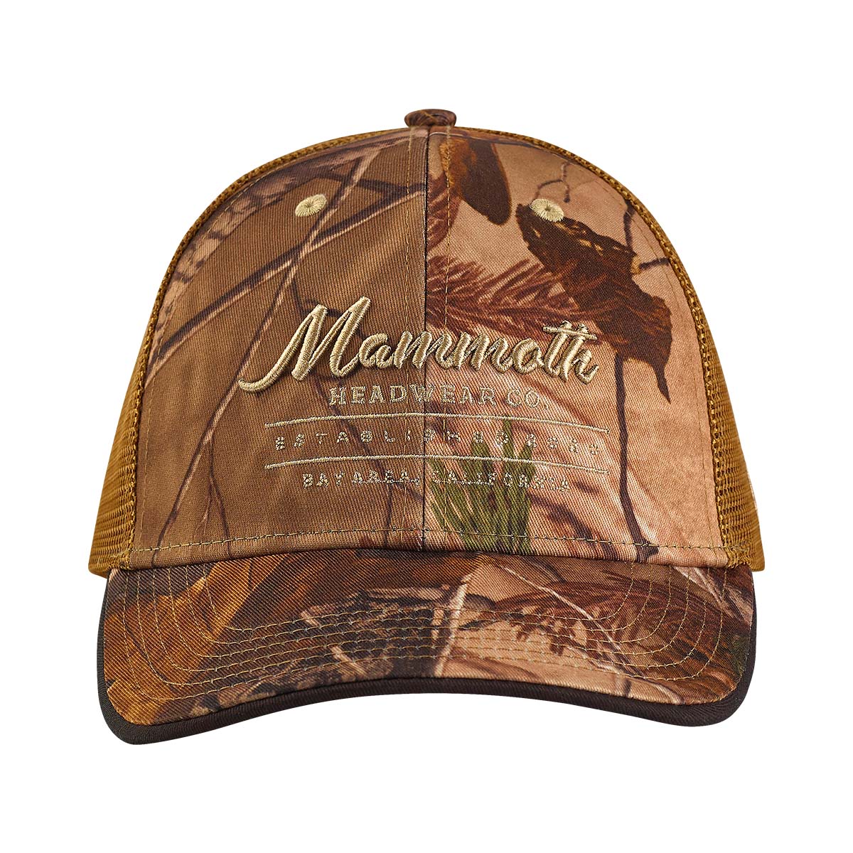 Curved Trucker Tree Camo: Big Head Hunting Snapback