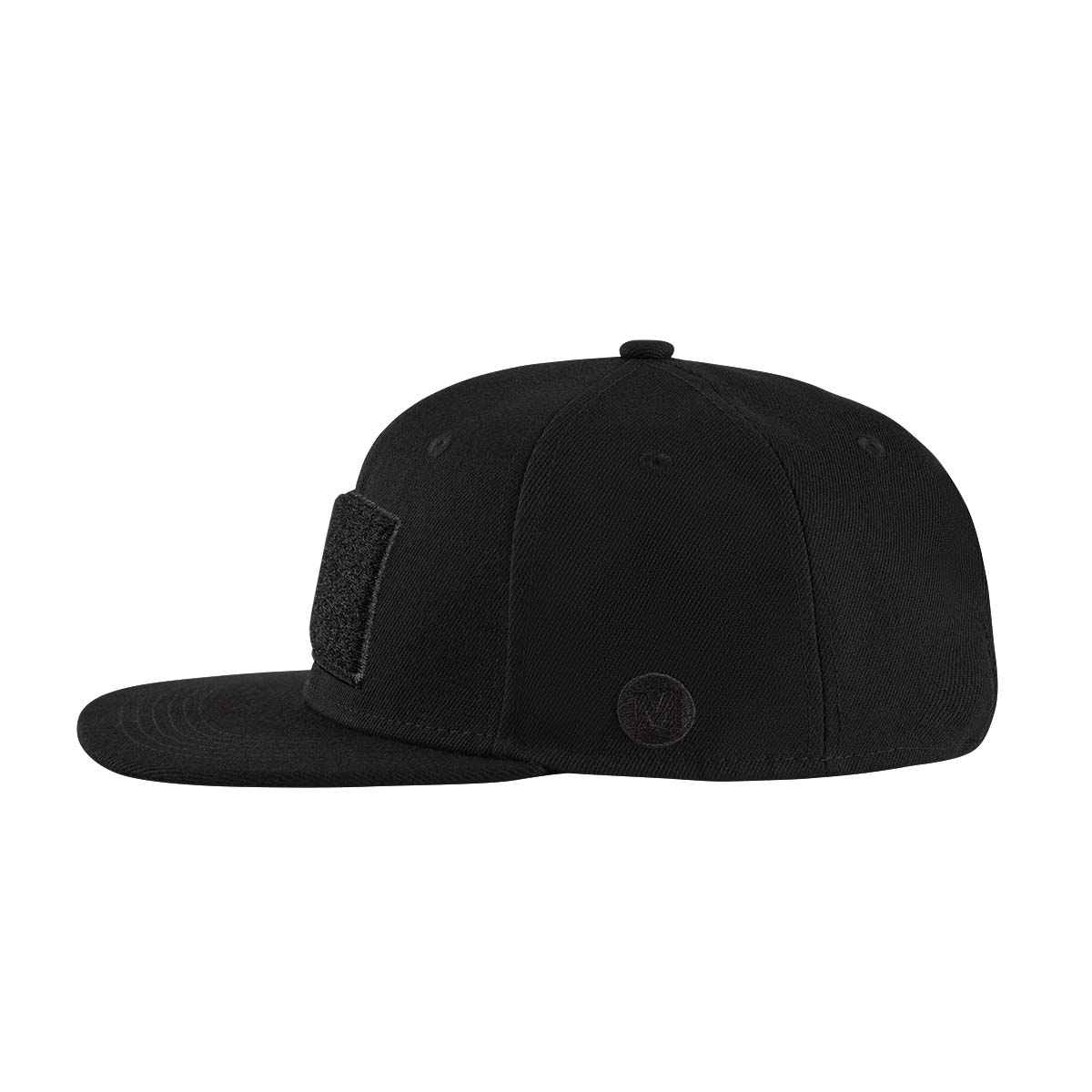 TACTICAL PATCH SNAPBACK - BLACK - Side View