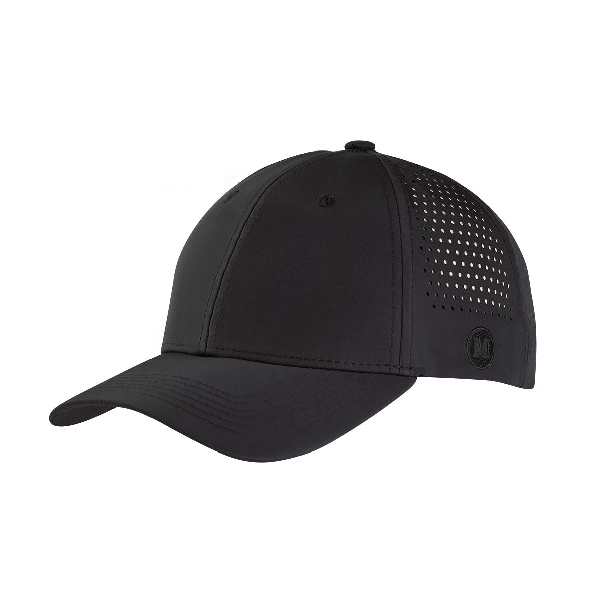 Black Blank Performance Snapback Hat