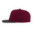 Side view of blank maroon snapback