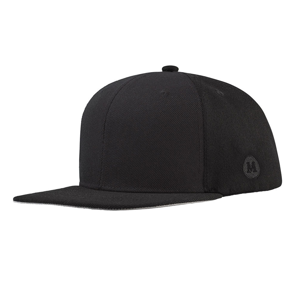 blank black snapback hat