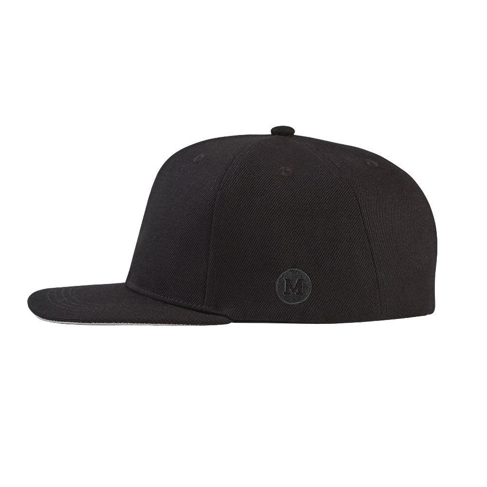 blank black snapback hat