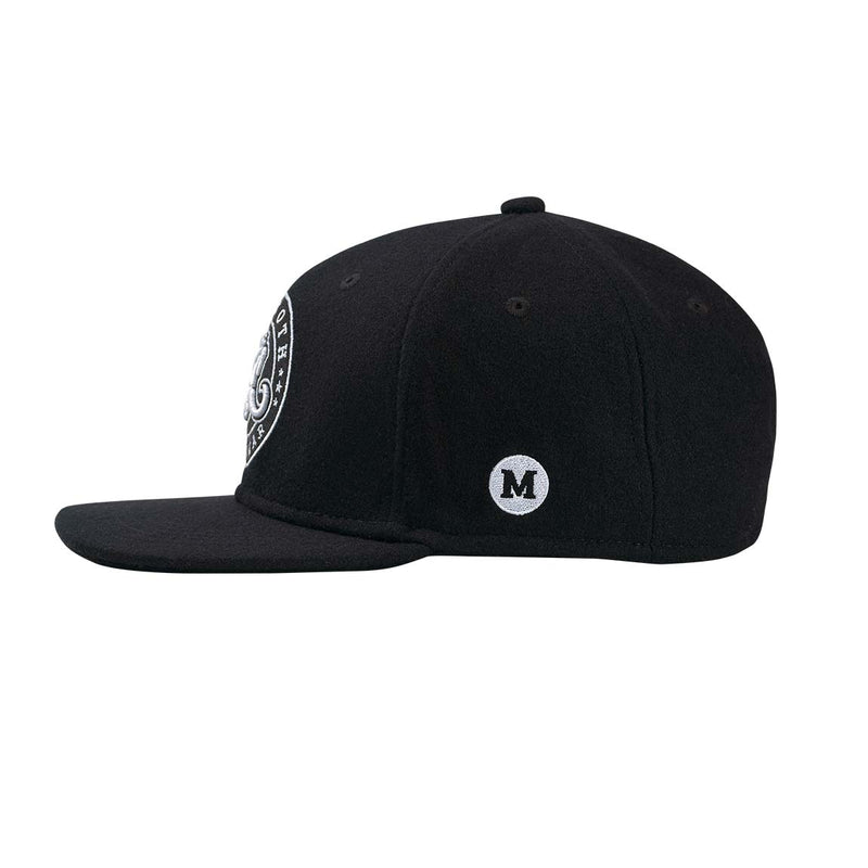 WOOL SNAPBACK - BLACK - Side View