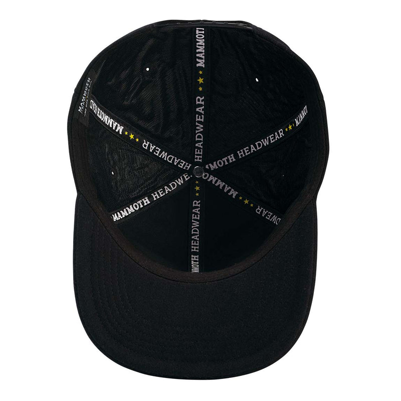 WOOL SNAPBACK - BLACK - Inside View