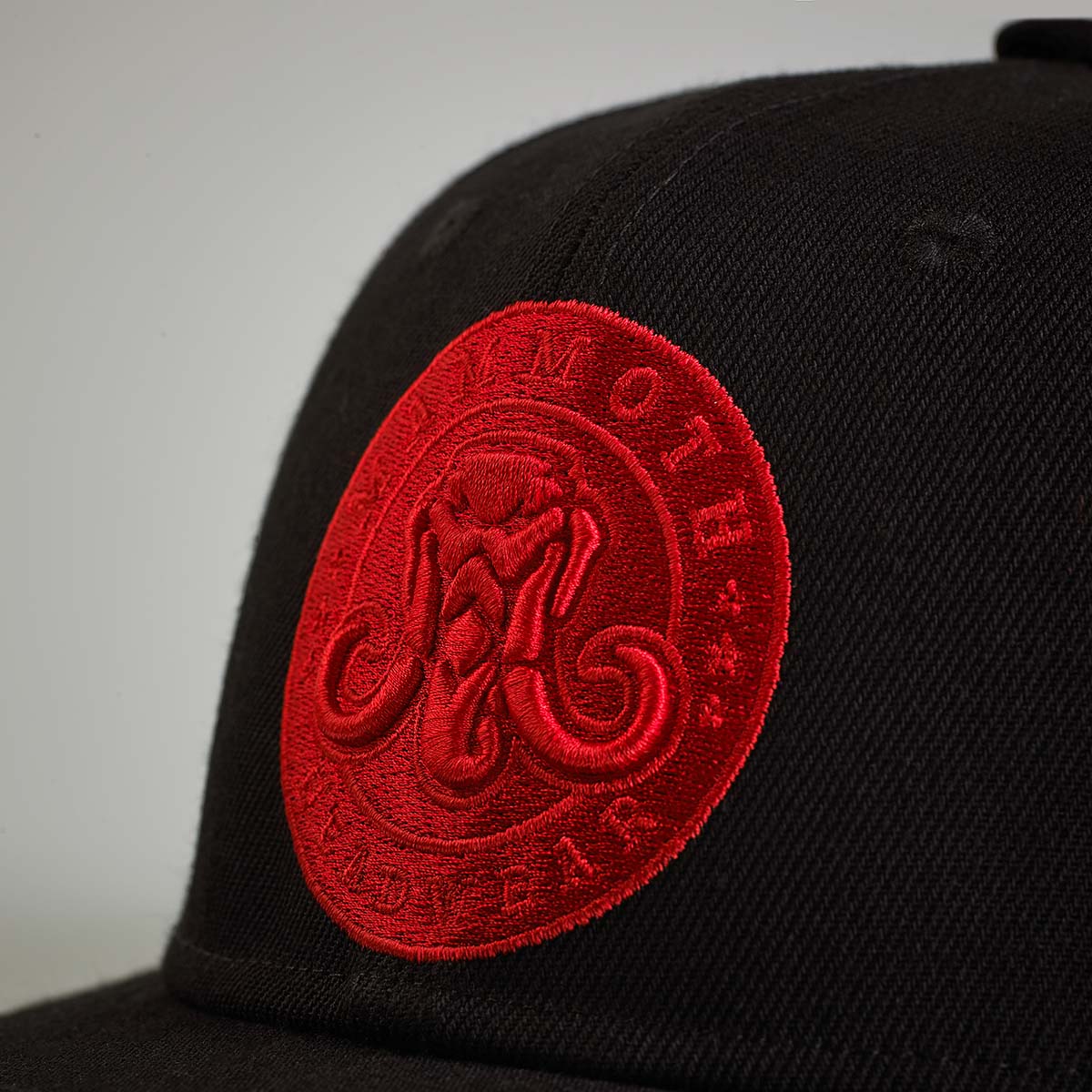 black and red snapback close-up 