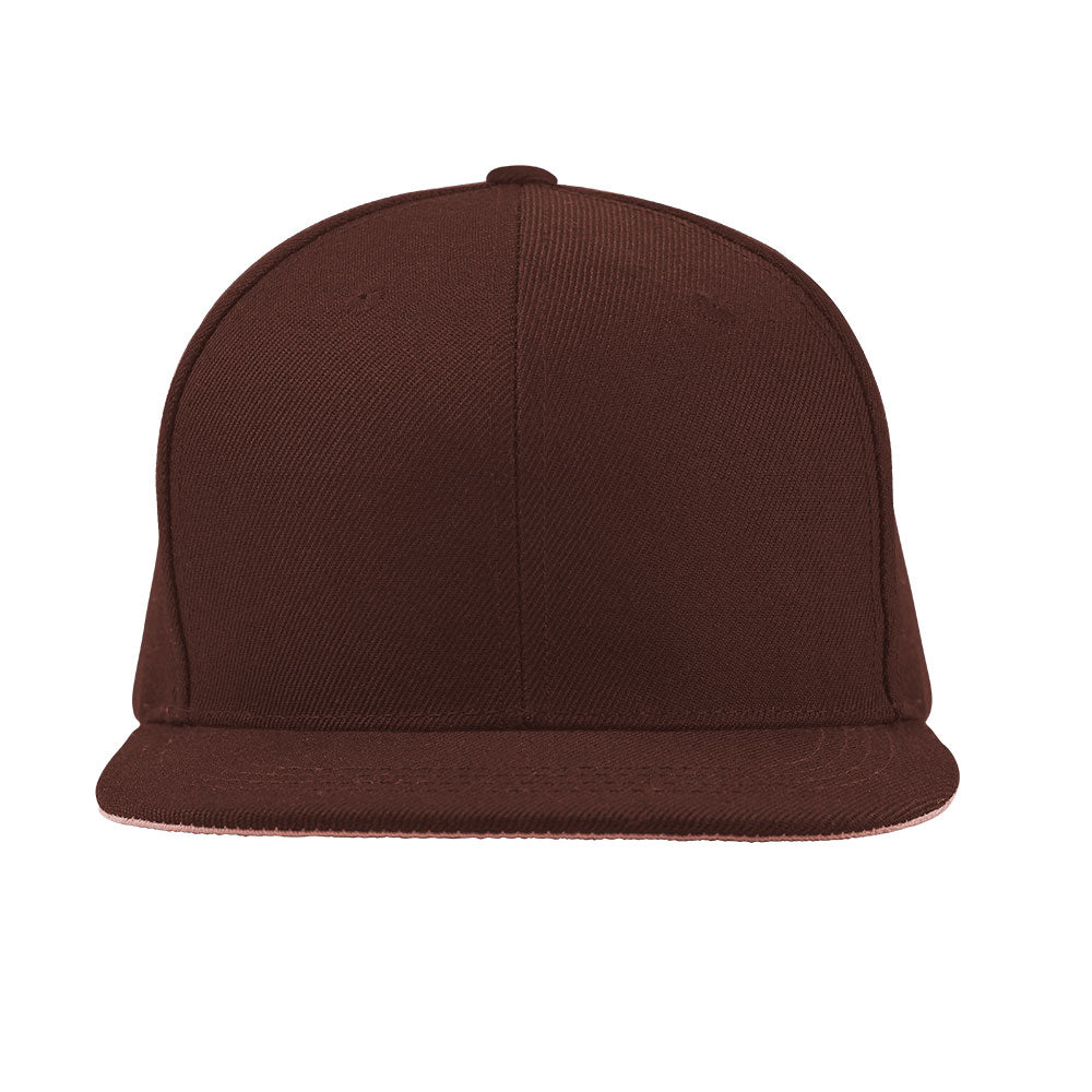 blank brown snapback hat
