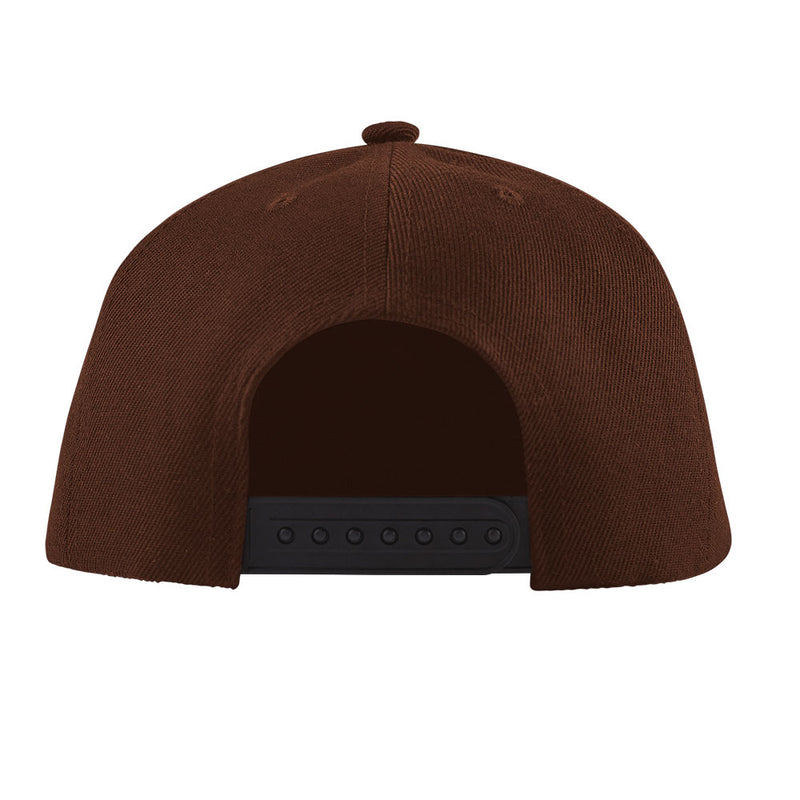 blank brown snapback hat