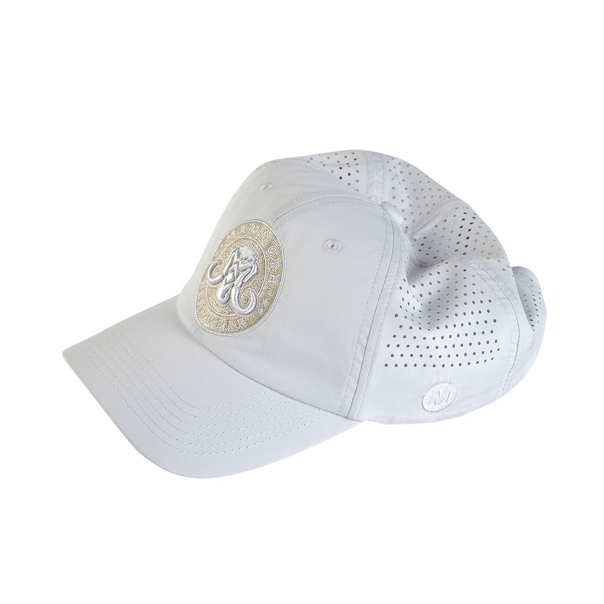 White Classic Performance Snapback Hat - Sleek & Durable