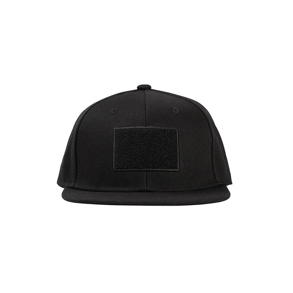 Tactical Patch Snapback Hat | Black Velcro Patch Panel