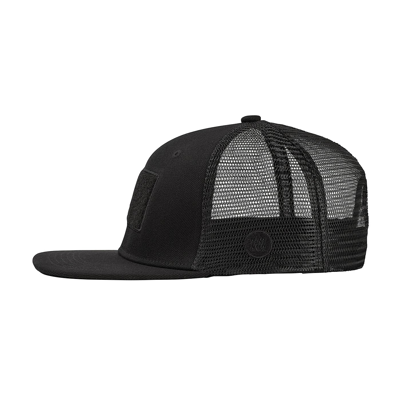 Tactical Patch Trucker - Black Hat - Side View