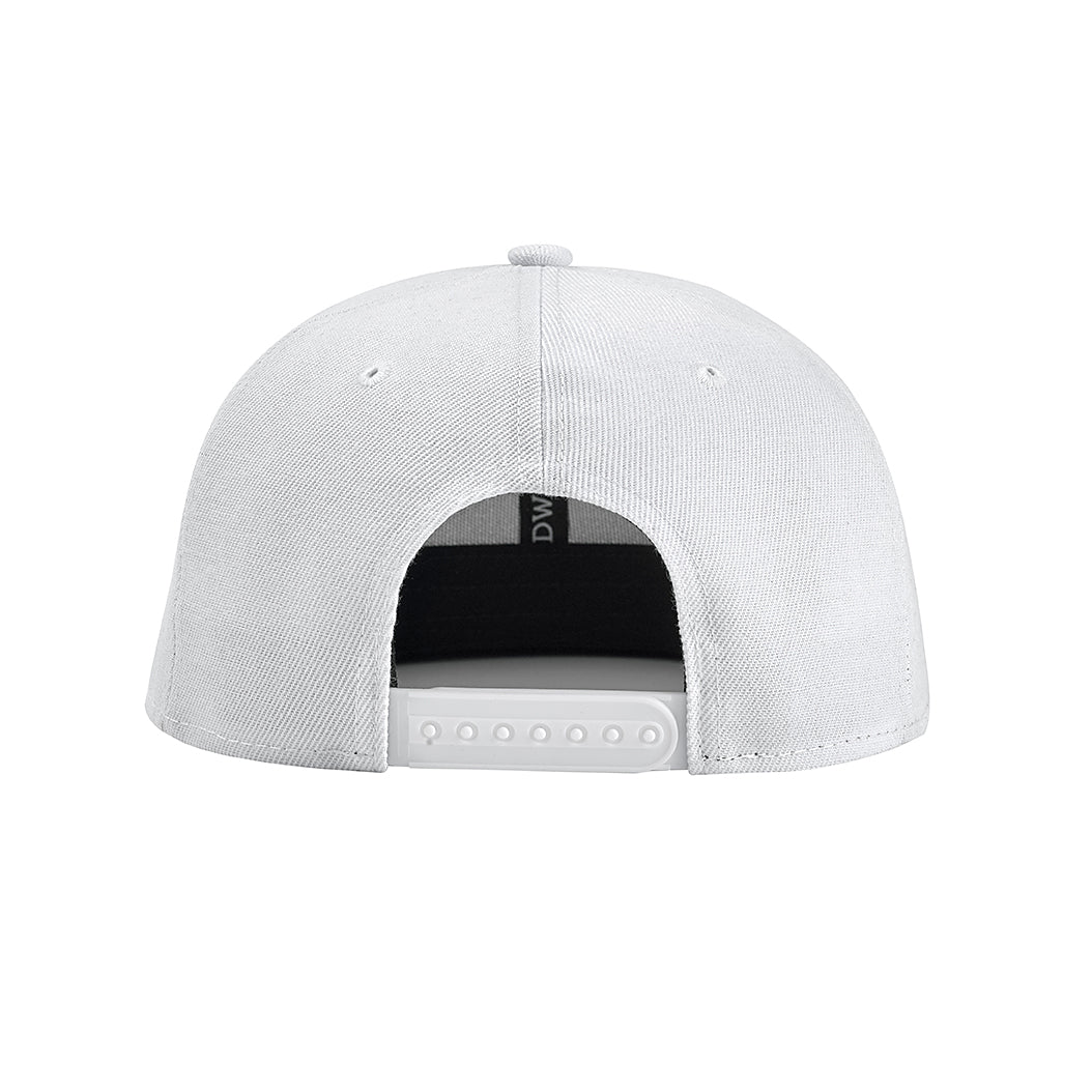 blank white snapback hat