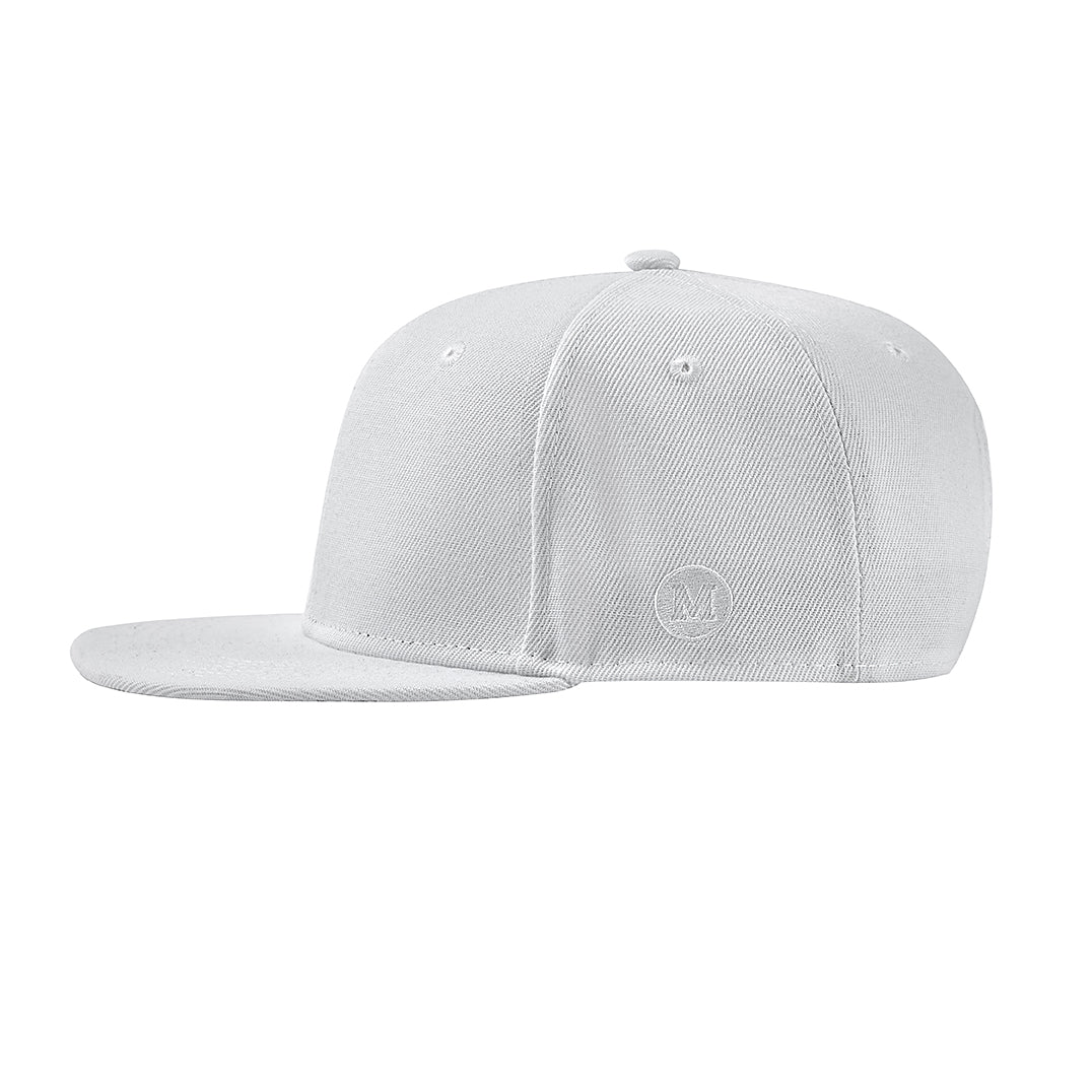 blank white snapback hat