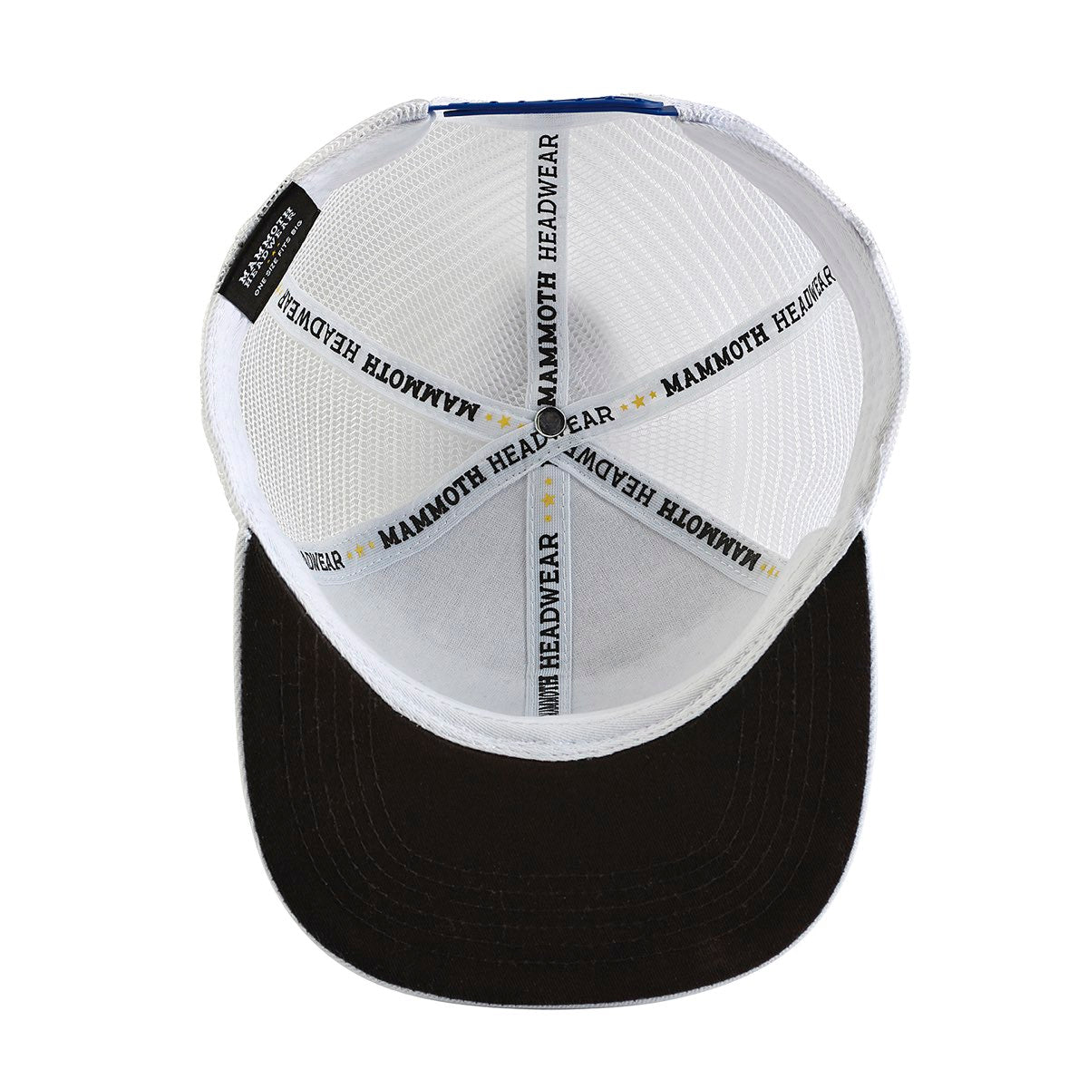 Classic Trucker White Hat - Inside View